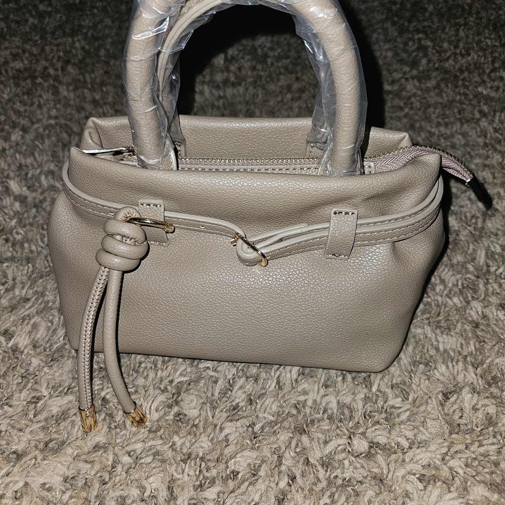 Elegant Vegan Taupe Handbag